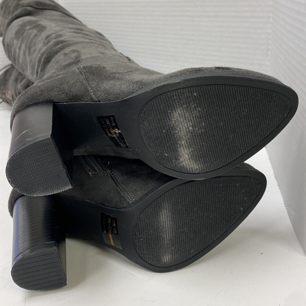 Qupid Charcoal Zinc Women’s Over The Knee Boots - Picture 9 of 9